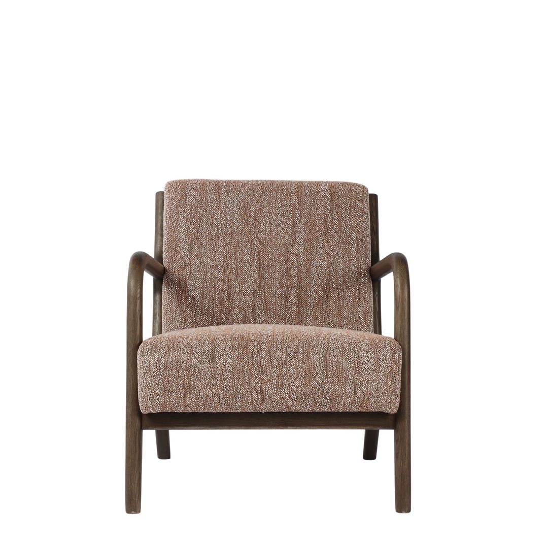 LUCA OCCASIONAL CHAIR FABRIC MULTI WITH DARK OAK FRAME image 1